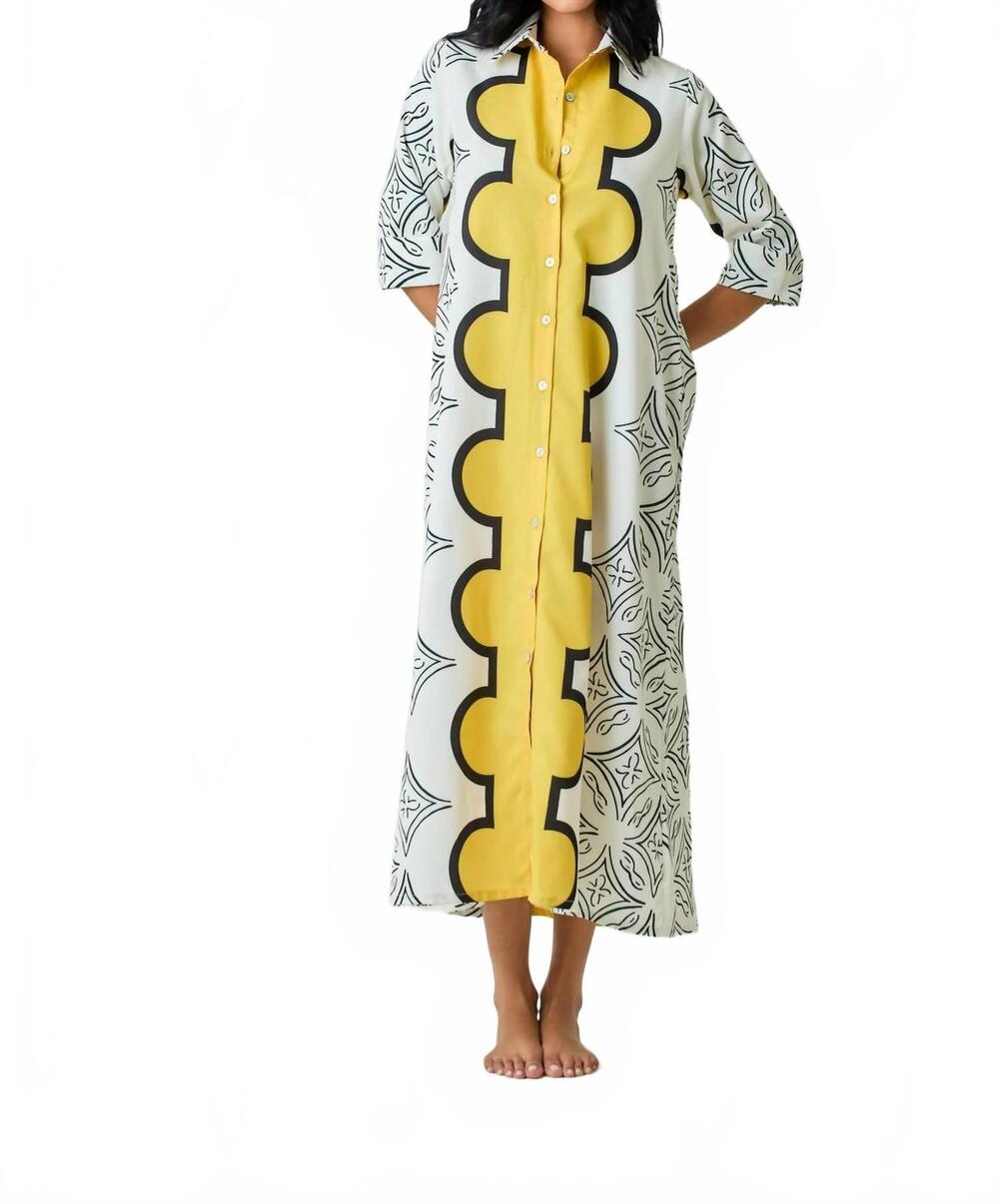 NEW LAVI monica midi dress in yellow